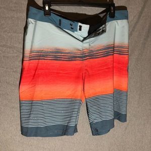 Blue/Red Hurley Phantom Board Shorts (NO DRAW STRINGS) Mens Size W34